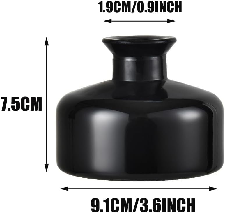 VASANA 200 ml Empty Glass Diffuser Bottle Black