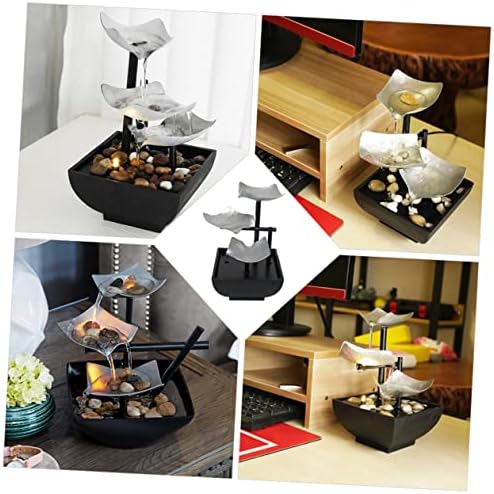 Alipis Solar Water Fountain Tabletop Waterfall Decor