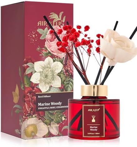 Airkeep Flower Reed Diffuser Set Pineapple Rose Cedarwood 150ml
