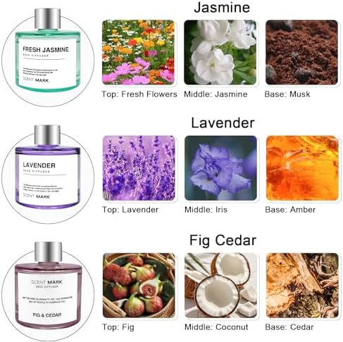 POWSHELF 3 Scent Reed Diffuser Set