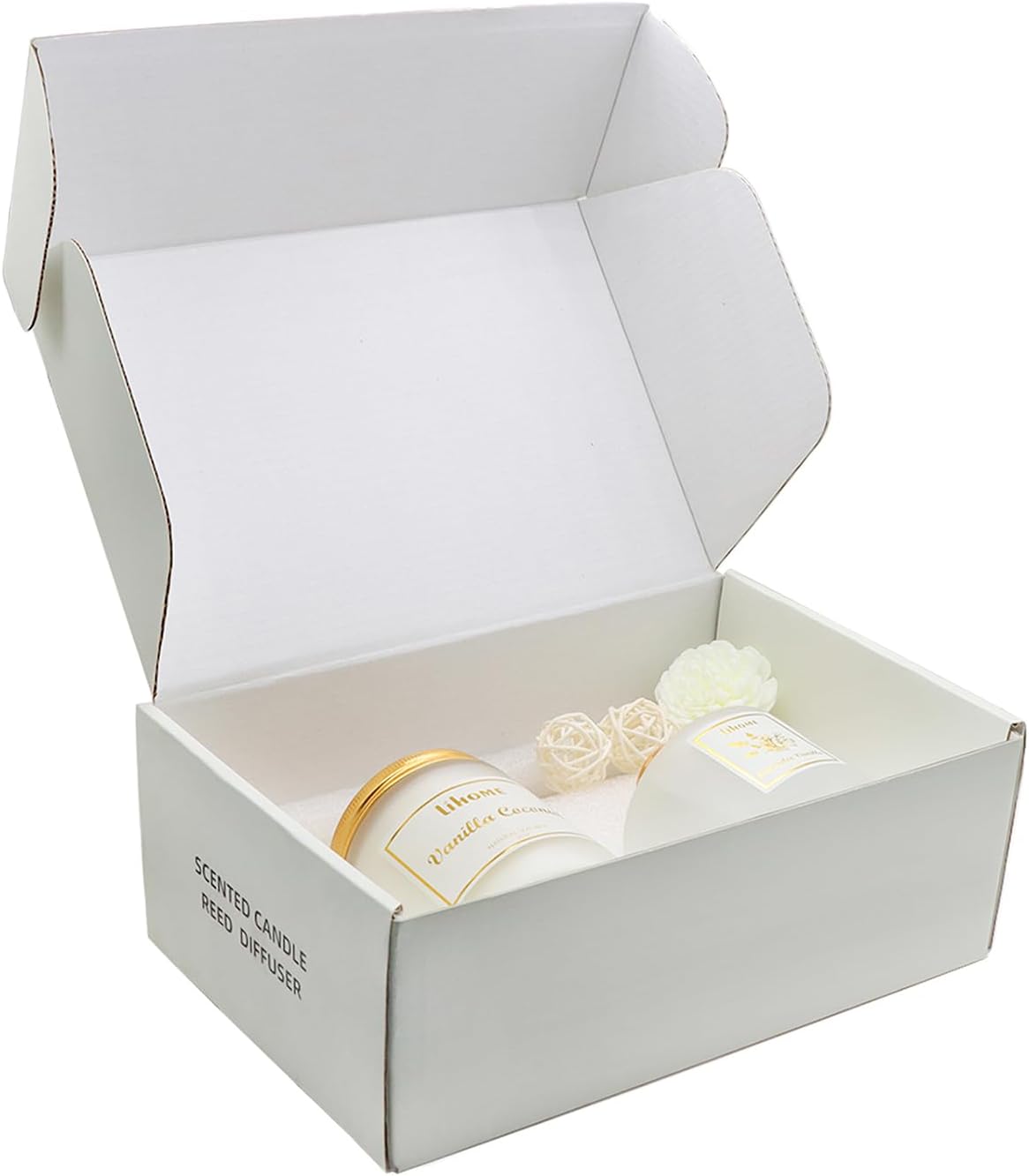 Gifts for Women - Vanilla Coconut Reed Diffuser Candle Set