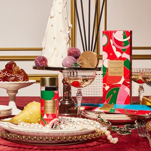 Glasshouse Fragrance Night Before Christmas Midnight in Milan Reed Diffuser Set