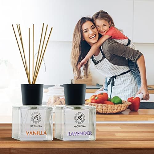 Vanilla Lavender Reed Diffuser Set with Essential Oil