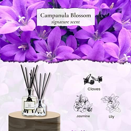 Pristine Campanula Blossom Reed Diffuser Set