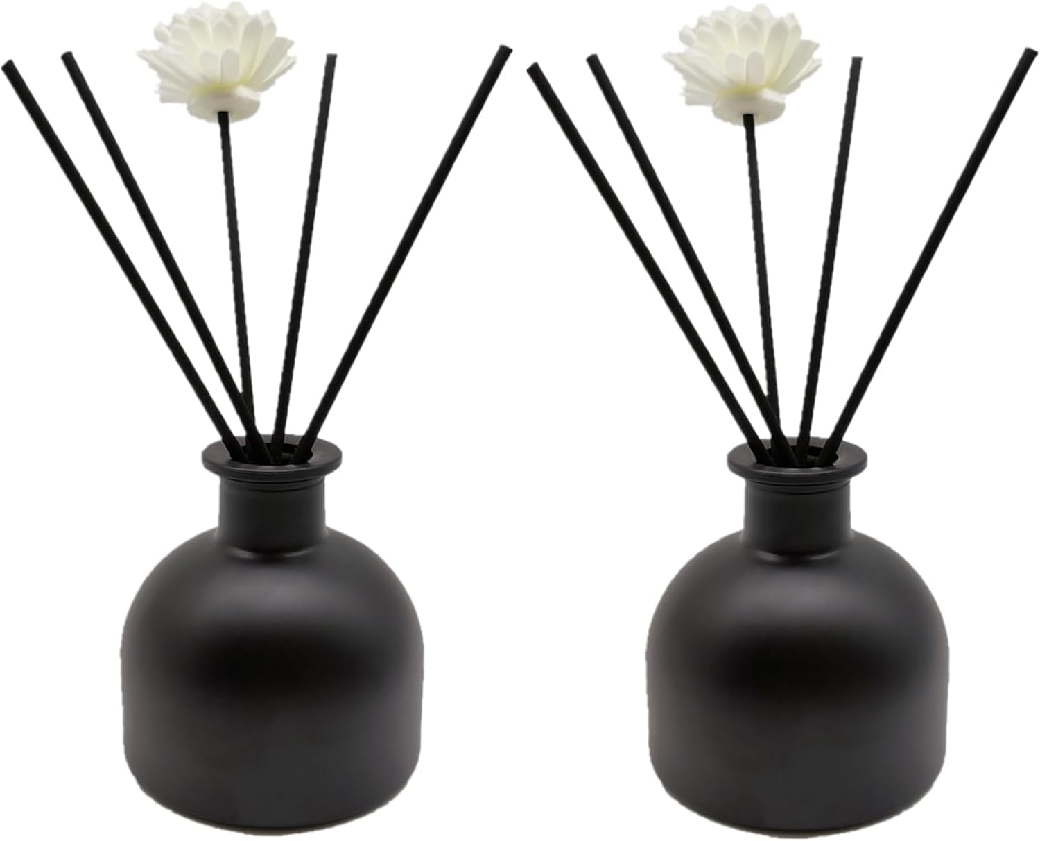 2PCS Matte Black Reed Diffuser Set