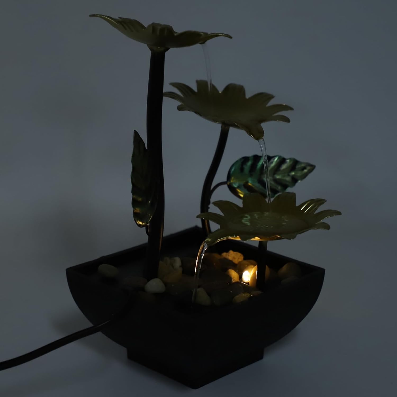 Kuuleyn Mini Adjustable LED Water Fountain For Home Office