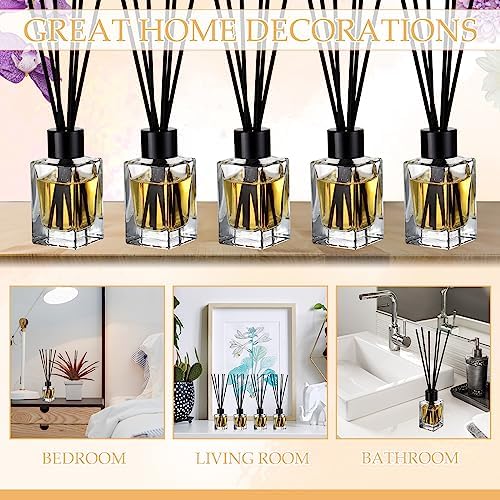 Umigy 50 Piece Glass Diffuser Set with Black Caps