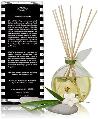 LOVSPA Bamboo Jasmine Reed Diffuser Set