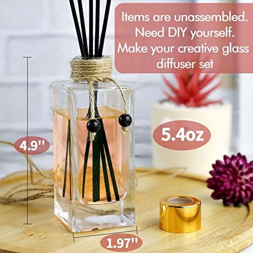 INFTYLE Glass Diffuser Bottles Set of 2 for DIY