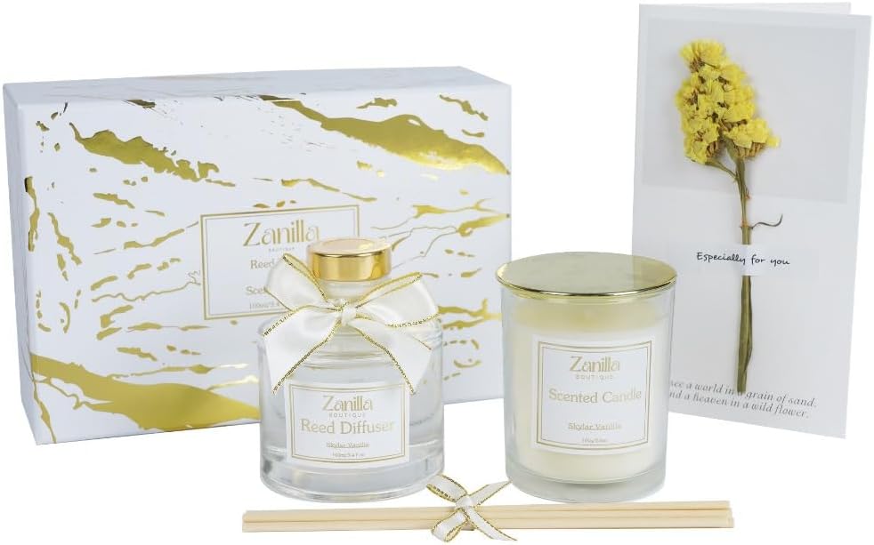 Reed Diffuser and Candle Set - Skylar Vanilla