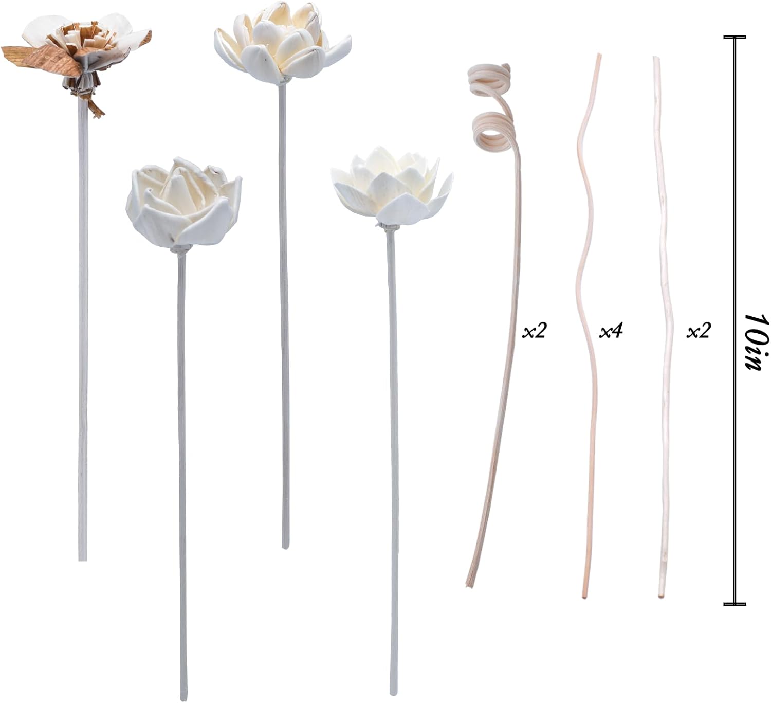 Oxmidud Flowers Reed Diffuser Sticks Set