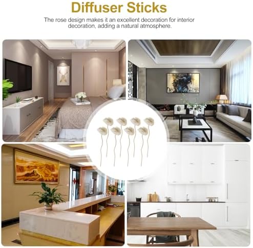 8pcs Natural Rattan Sticks for Diffuser Oils Home Decor