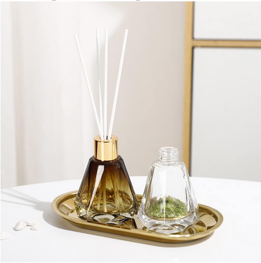 TOPWEL 2PCS 60ml Clear Glass Diffuser Jars Set