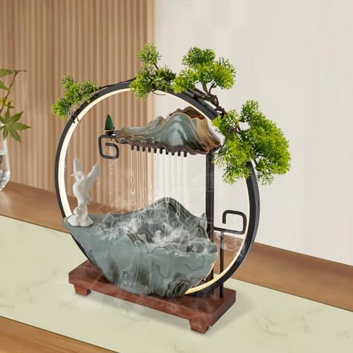 Small Indoor Fountain with LED and Reflux Incense