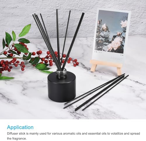 MECCANIXITY Fiber Reed Diffuser Sticks 180x3mm Black Pack of 100