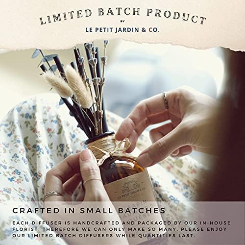 Le Petit Jardin Co Reed Diffuser Set with Real Dried Flowers