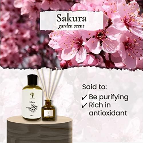 Pristine Sakura Reed Diffuser Set Cherry Blossom Aroma