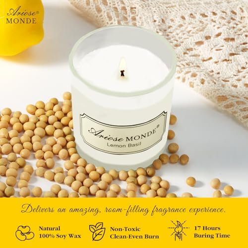 Lemon Basil Reed Diffuser Soy Candle Set
