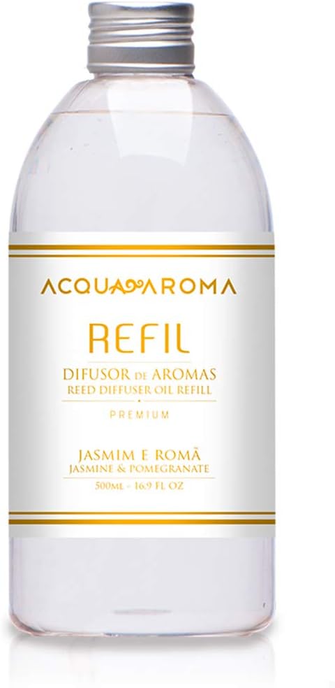 Premium Reed Diffuser Oil Refill Jasmine Pomegranate 169 FL OZ by Acqua Aroma