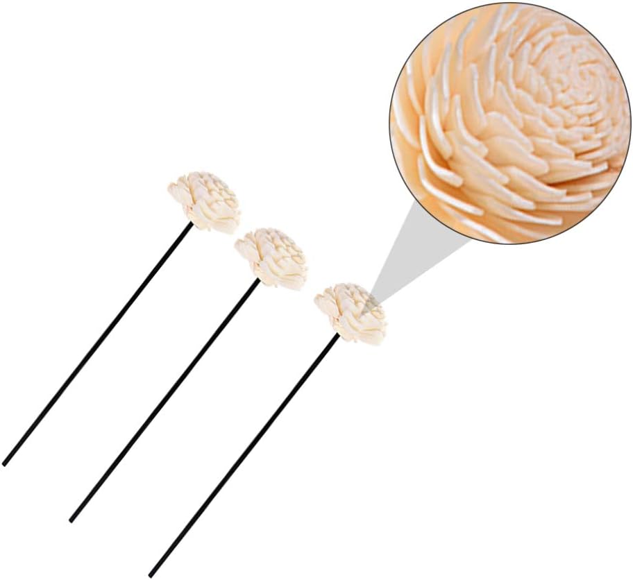 Amosfun 3Pcs Flower Rattan Reed Diffuser Sticks