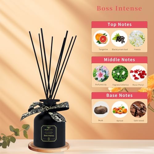 Boss Intense Reed Diffuser Set with 8 Scent Sticks