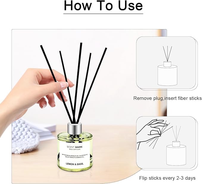 3 Scent Reed Diffuser Set with 5 Sticks