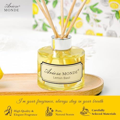 Lemon Basil Reed Diffuser Soy Candle Set