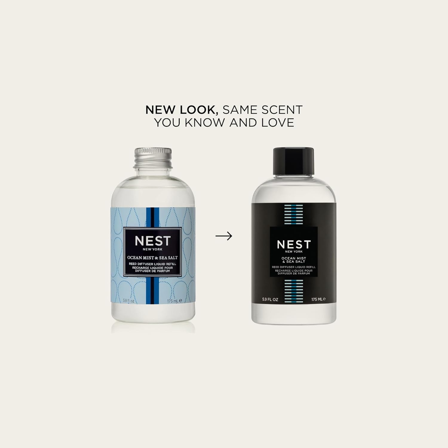 NEST New York Reed Diffuser Liquid Refill Bundle Ocean Mist Sea Salt 3-Pack