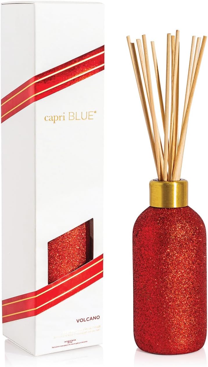 Capri Blue Volcano Reed Diffuser - Red Glitter 8 Fl Oz