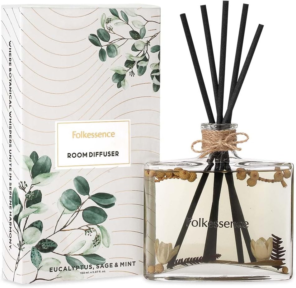 Folkulture Reed Diffusers for Home with 5 Sticks
