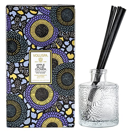 Voluspa Japonica Reed Diffuser Apple Blue Clover