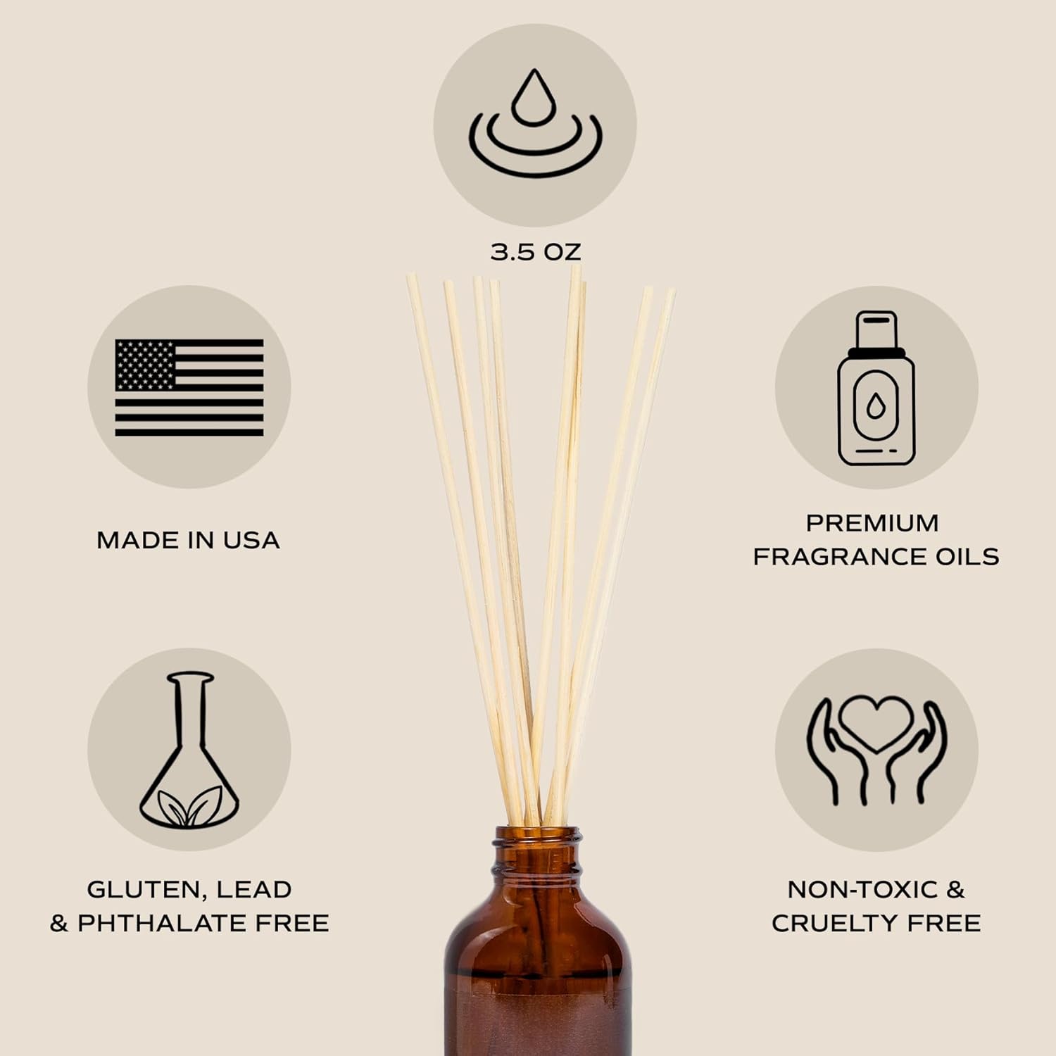 Sweet Water Decor Farmhouse Amber Reed Diffuser Set