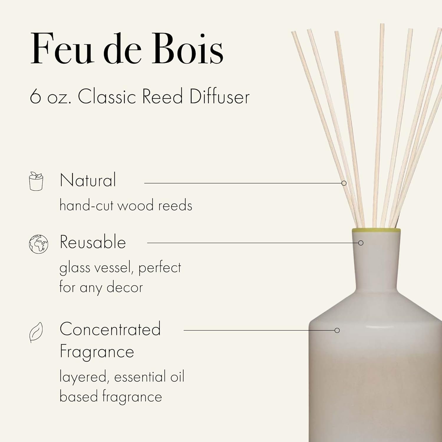 LAFCO New York Classic Reed Diffuser Feu de Bois 6 oz
