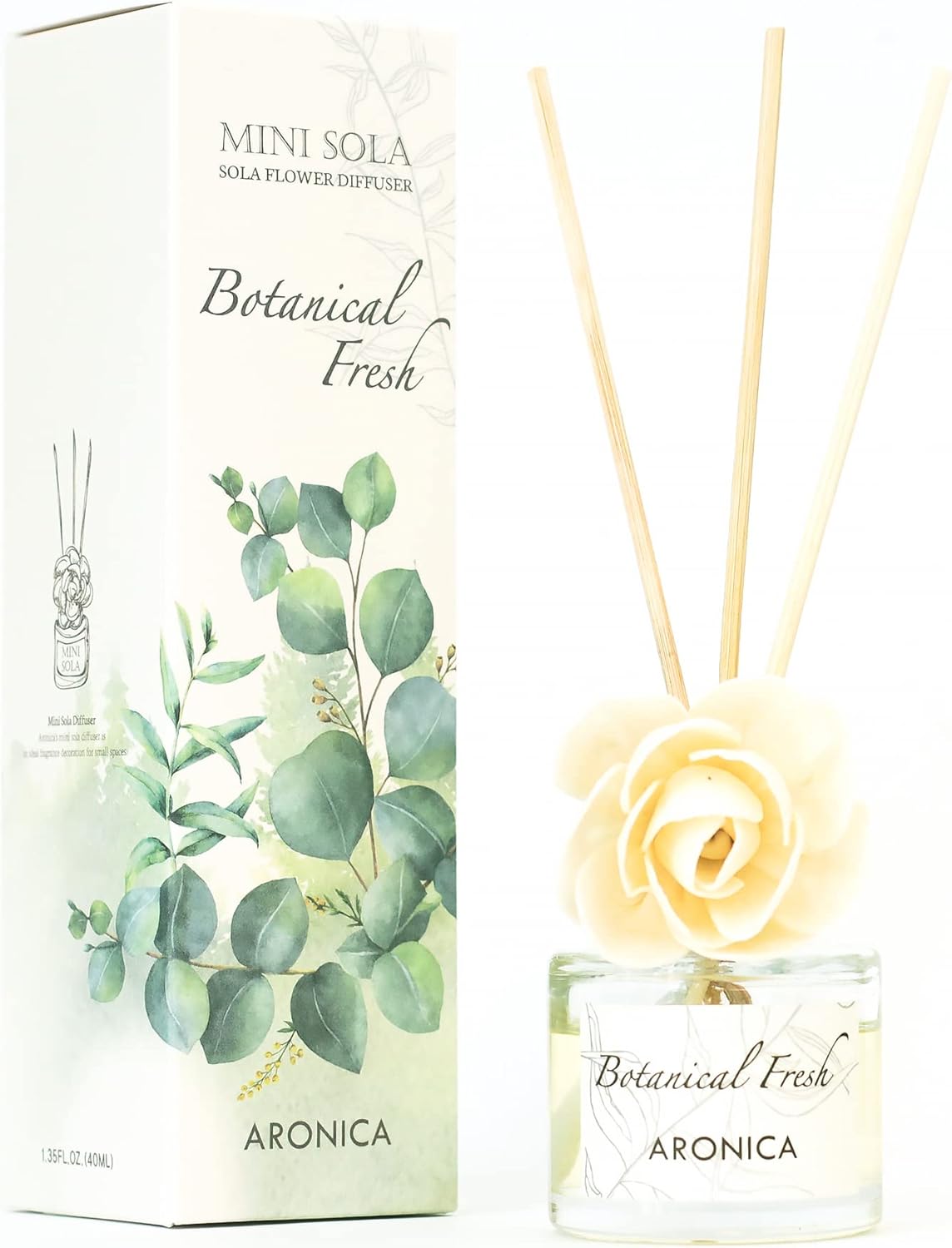 Aronica Mini Reed Diffuser with Sola Flowers