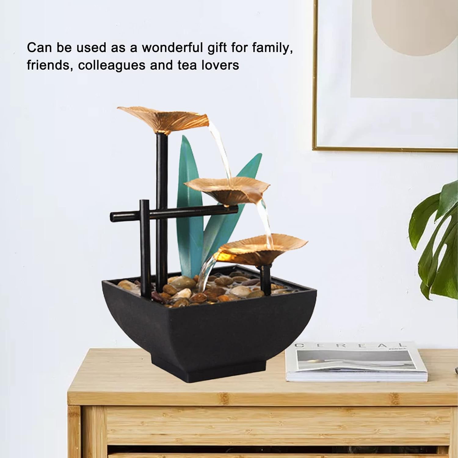 Locadence 5V Tabletop Water Fountain with Pump and Stone Accessories