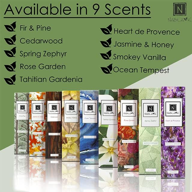 Nabila K Fir Pine Reed Diffuser Set Evergreen Aromatic Oil for Home