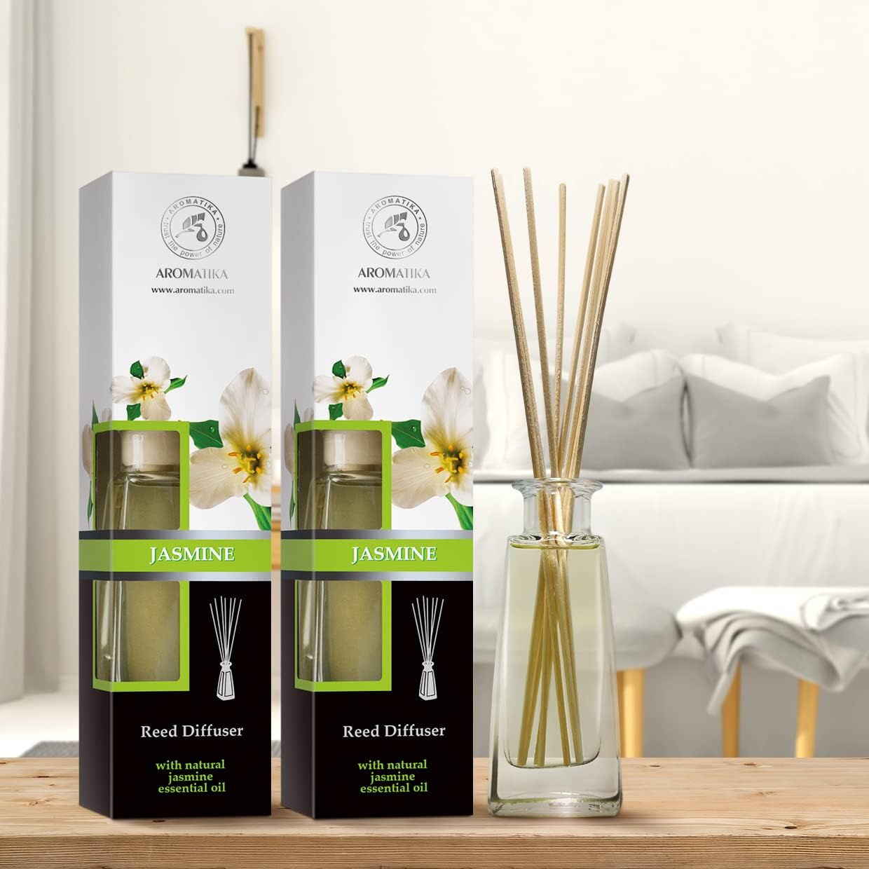 Jasmine Reed Diffuser Set 2 - 100ml Natural Scent