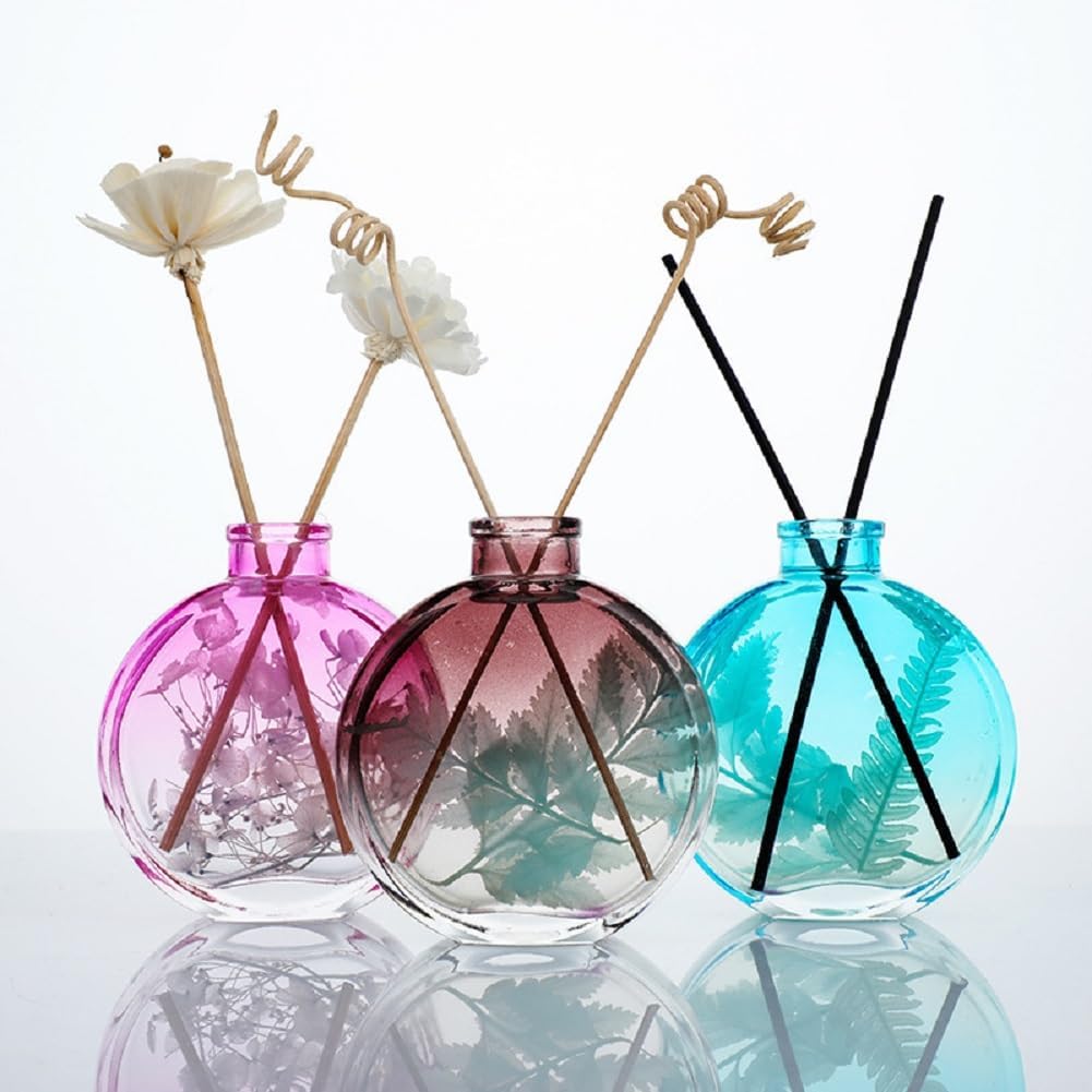 150ml Blue Round Glass Diffuser Bottle for DIY Use
