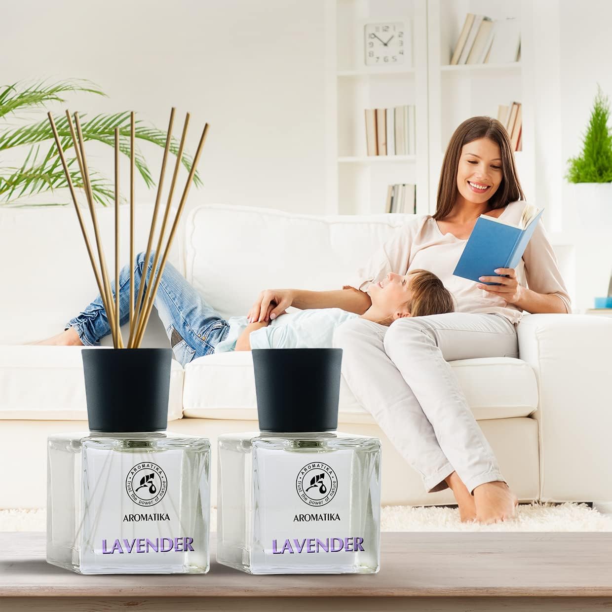 Lavender Reed Diffuser Set 34 Fl Oz 100ml - 2 x 50ml