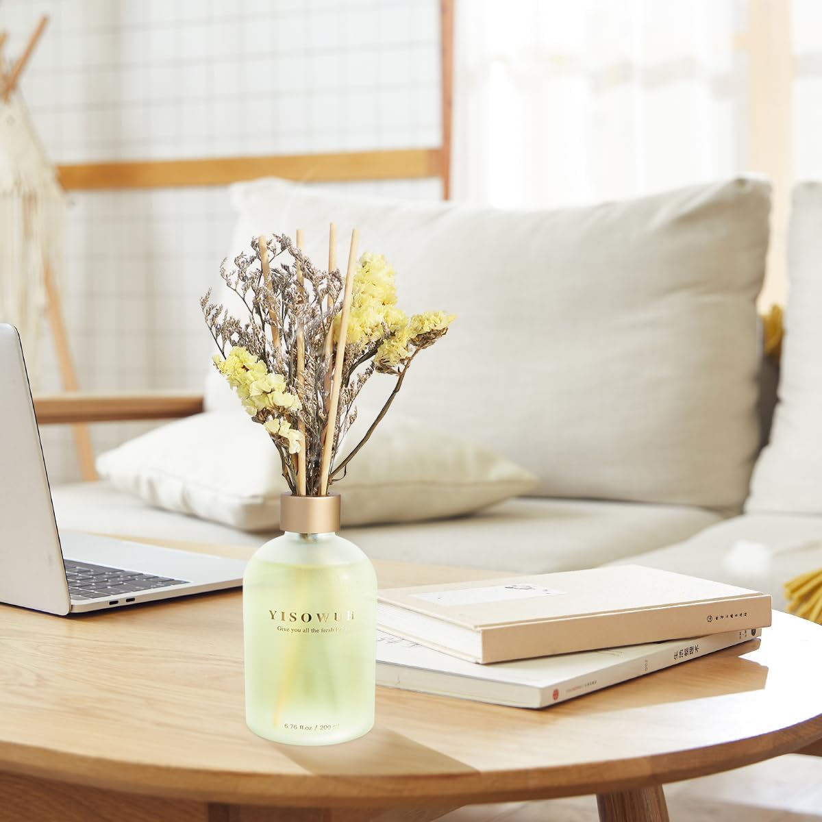 Grapefruit Osmanthus Reed Diffuser Set 2 Packs with 16 Sticks