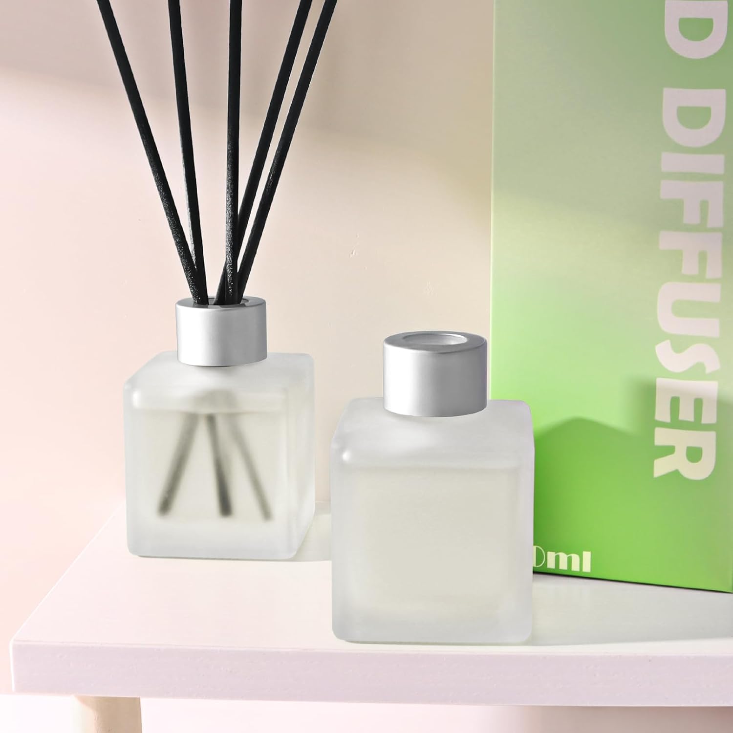 Gardenia Scented Reed Diffuser Set with 2 Pack 34 Oz Aroma Oil