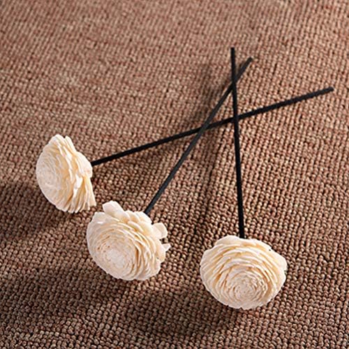 Amosfun 3Pcs Flower Rattan Reed Diffuser Sticks