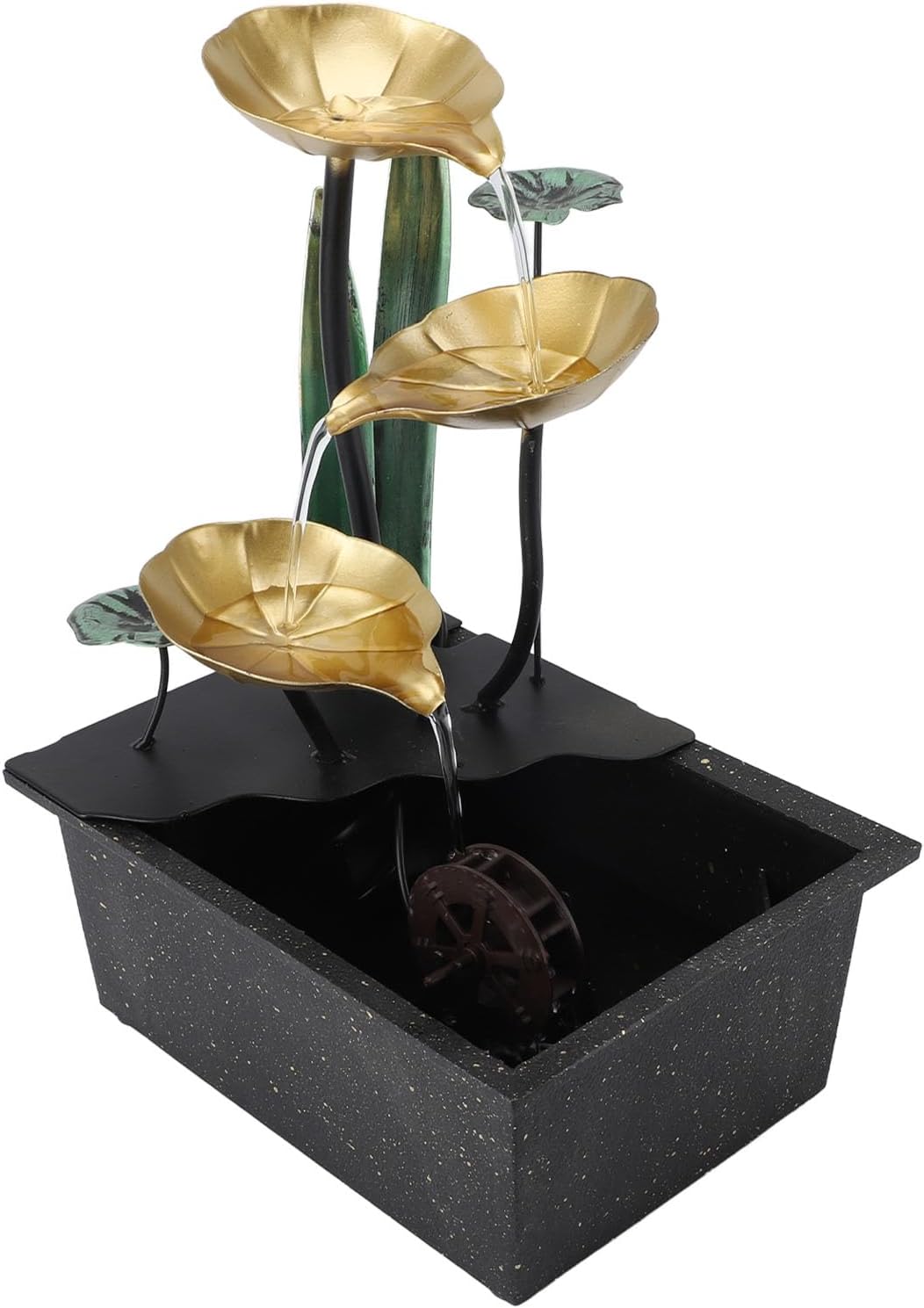 Quiet Circulating Iron Tabletop Fountain with LED Light