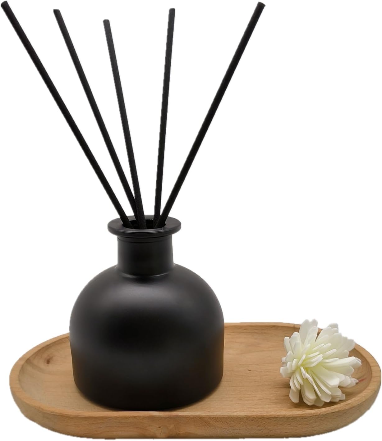 2PCS Matte Black Reed Diffuser Set