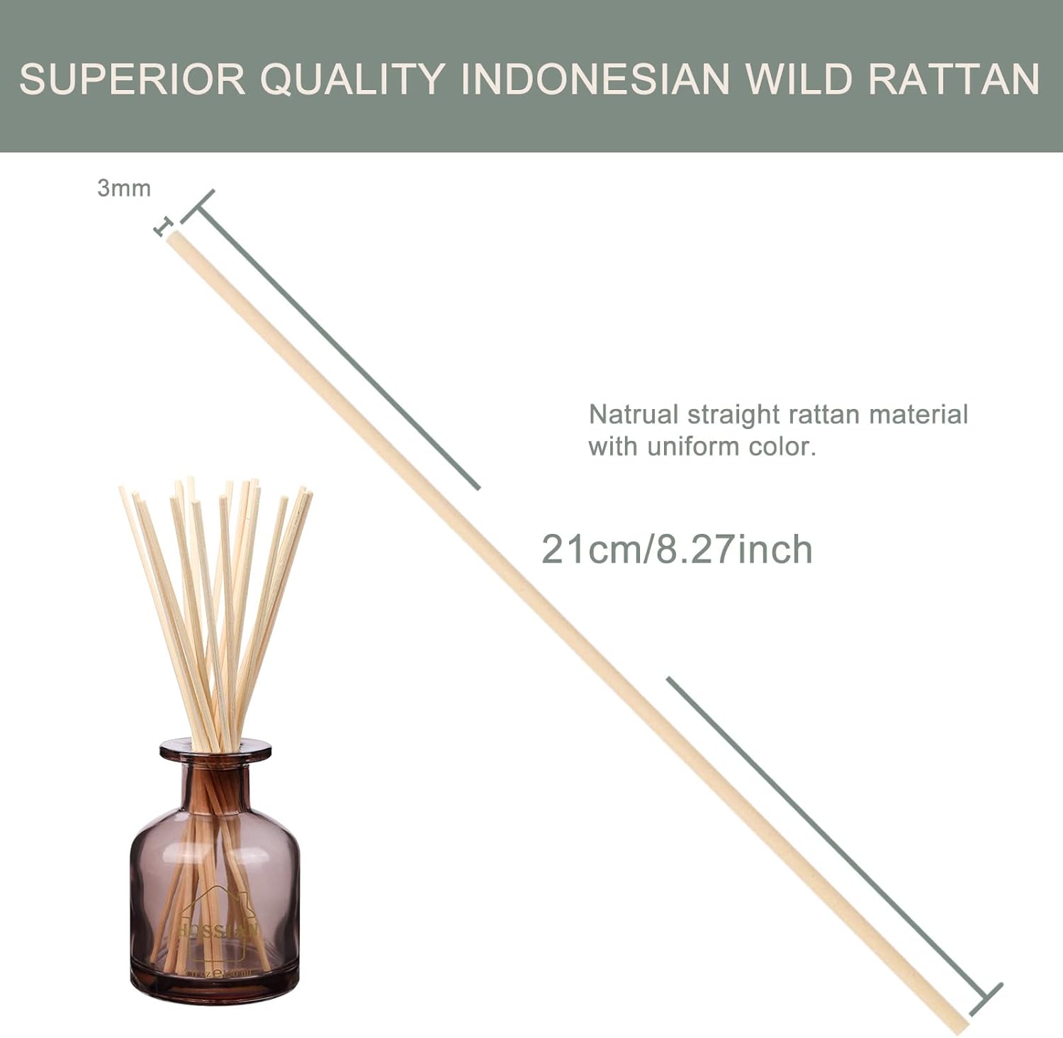 HOSSIAN 10 Pack Reed Diffuser Sticks Set