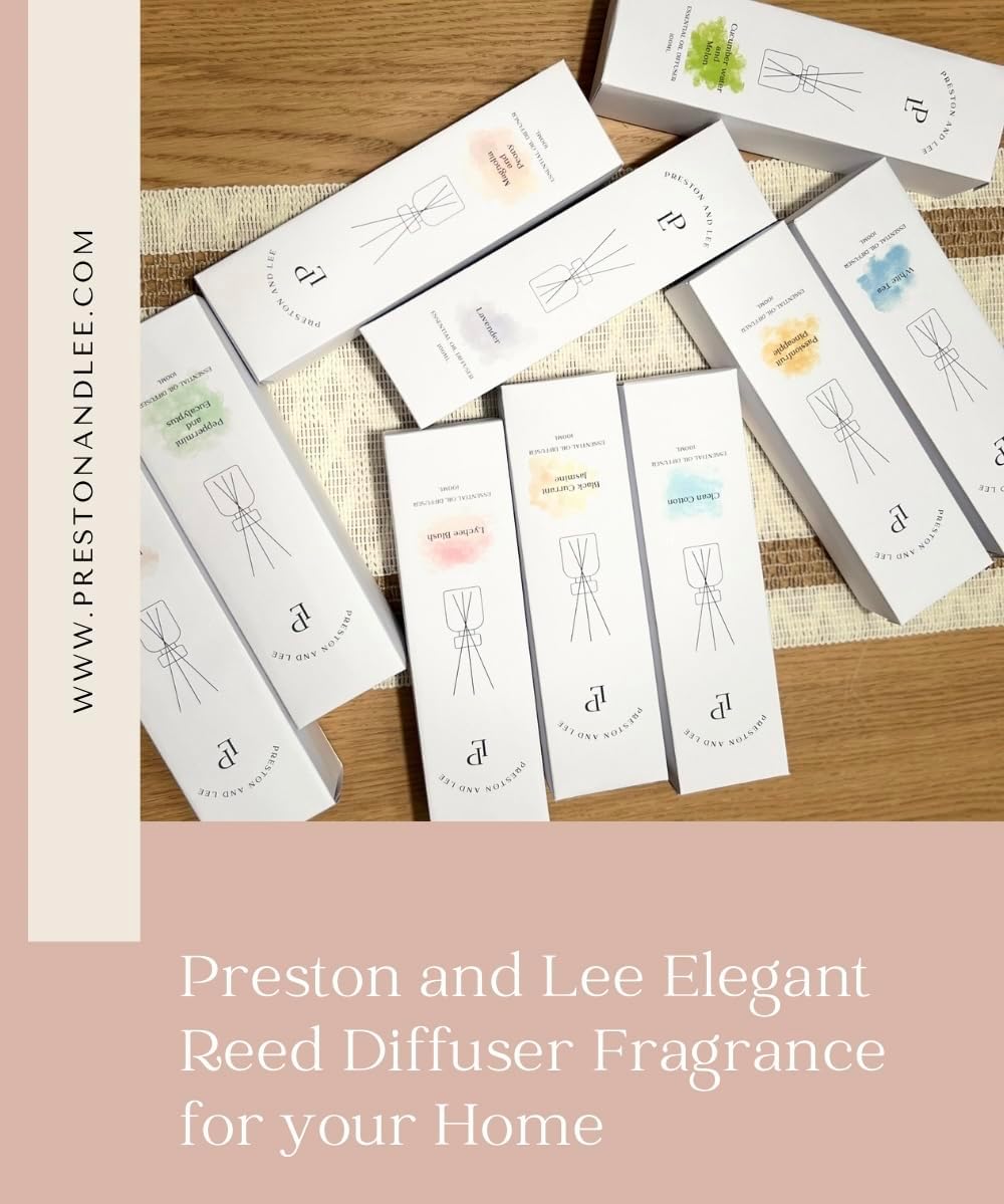 Preston and Lee Reed Diffuser Set 100ml Clean Cotton Scented