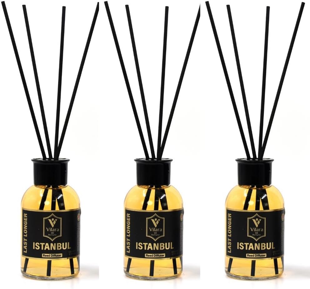 Vilara Reed Diffuser Set Pack of 3 - Mango Oud Istanbul