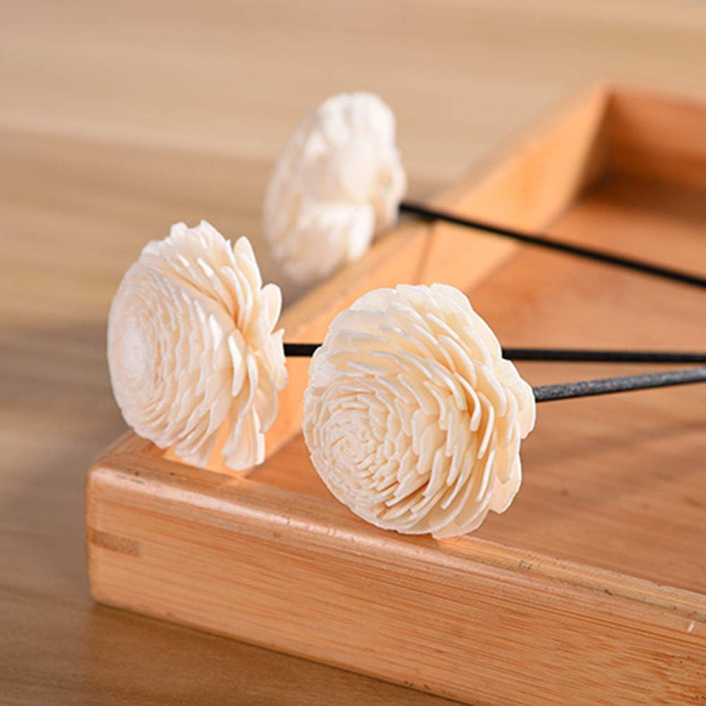 Amosfun 3Pcs Flower Rattan Reed Diffuser Sticks