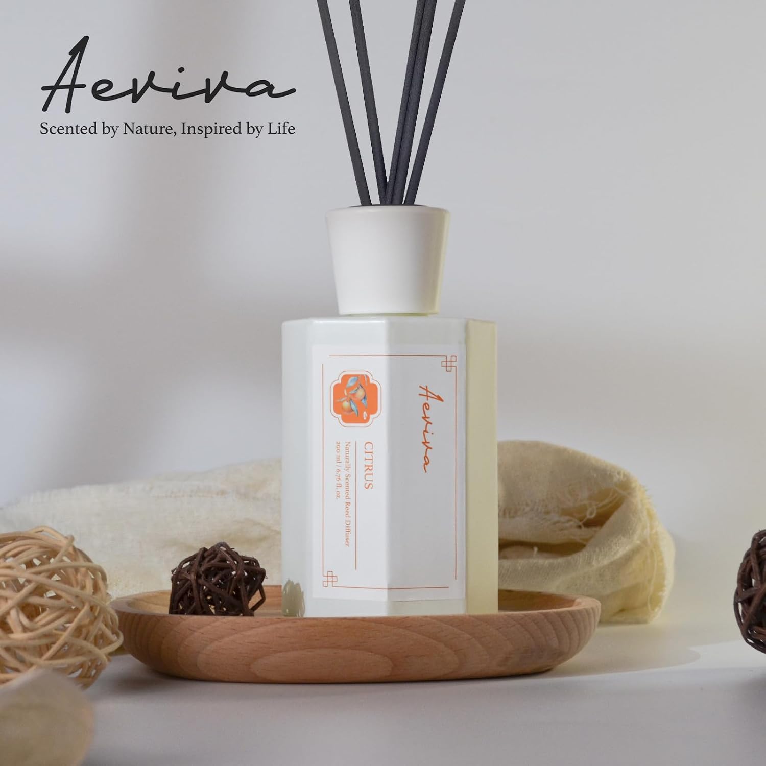Aeviva Citrus Reed Diffuser Set 200ml Home Fragrance