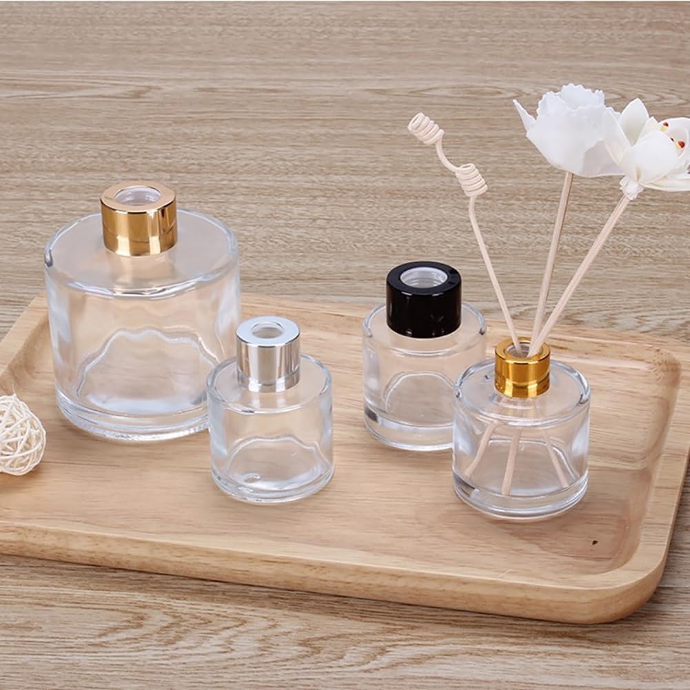 2pcs 50ml Clear Glass Diffuser Bottles